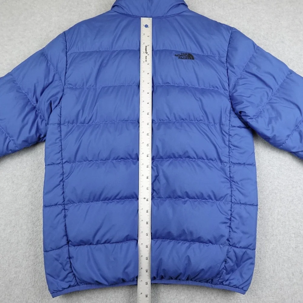 The North Face Puffer Jacket Boys XL Blue 550 Down Full Zip Outdoor Hike